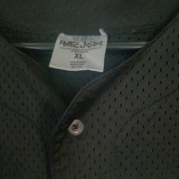 VINTAGE Poetic Justice Jersey LA Men Sz XL Black Tupac Shakur 2pac Hip Hop 1B - Picture 6 of 10